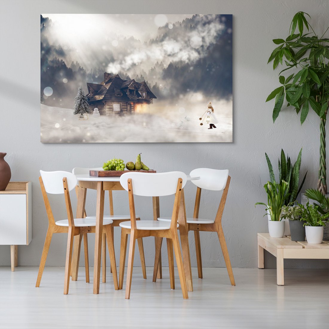 Obraz na płótnie - zima, las, śnieg