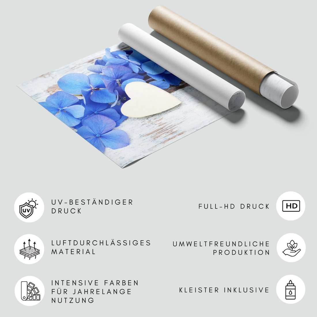 Fototapeta - hortensje, serce, kwiaty