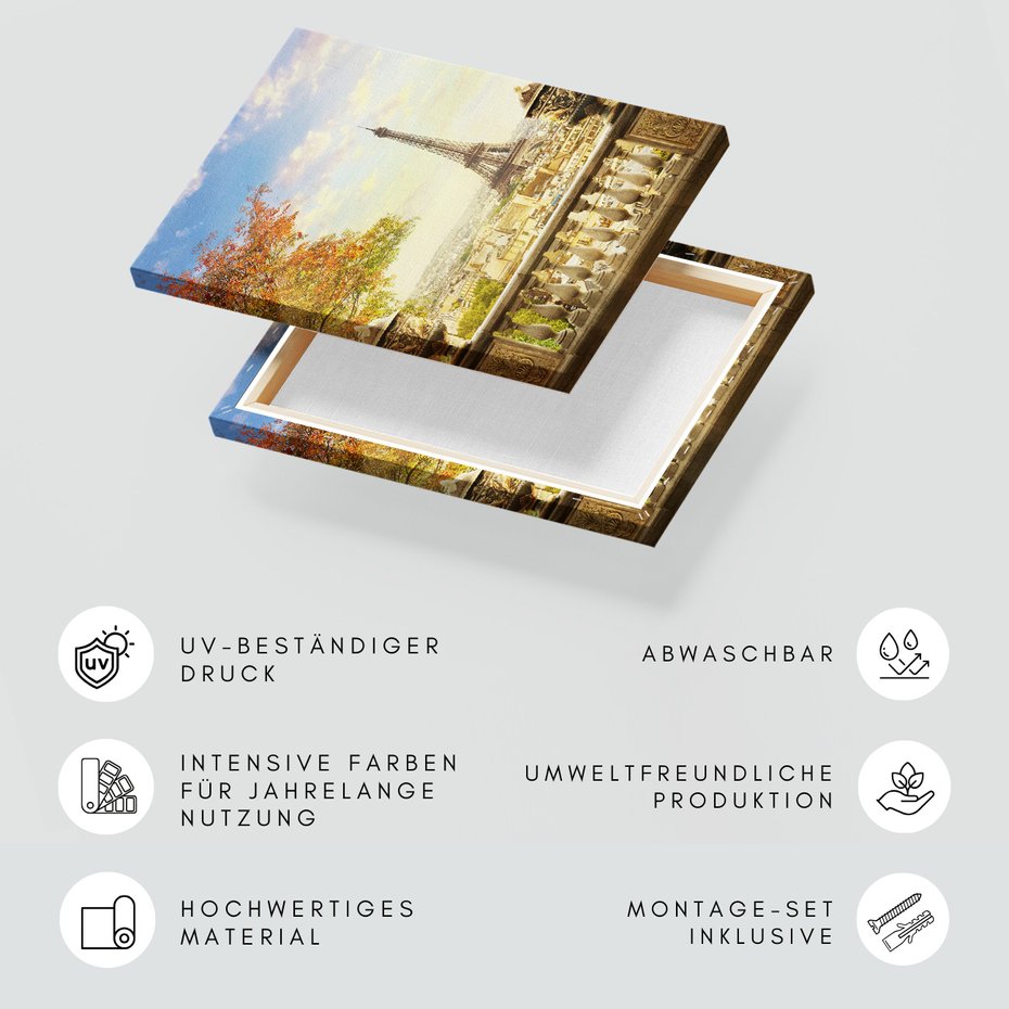 Obraz na płótnie - Paryż, wieża Eiffla, miasto