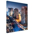 Obraz na płótnie - miasto, noc, budynki