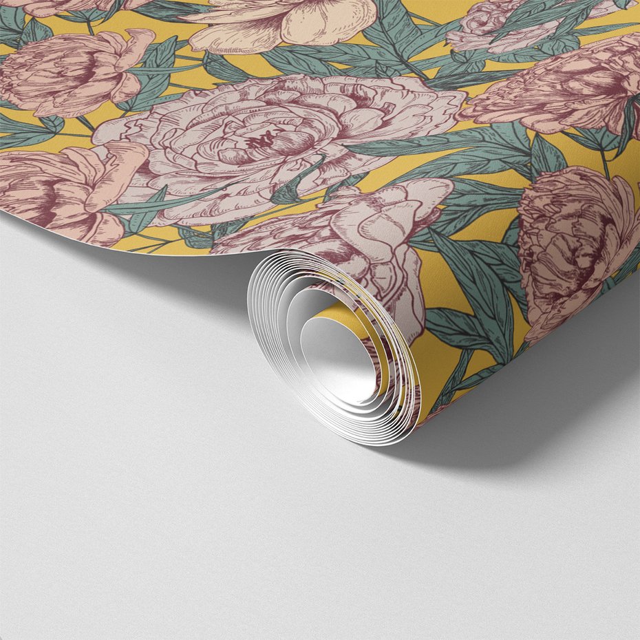 Tapeta - kwiaty, liście, tło