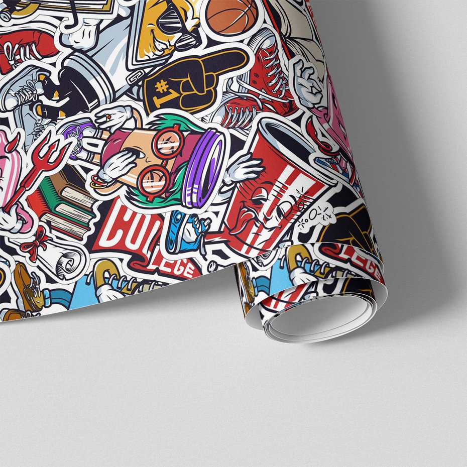 Tapeta - szkoła, książki, sport