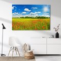Obraz na płótnie - łąka, kwiaty, niebo