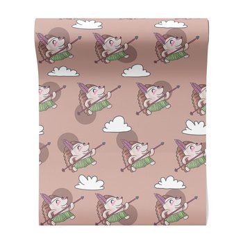 Tapeta - dziecięca, jeż, strzała, chmura