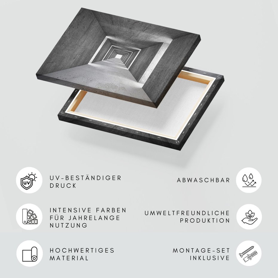 Obraz na płótnie - beton, tunel, architektura