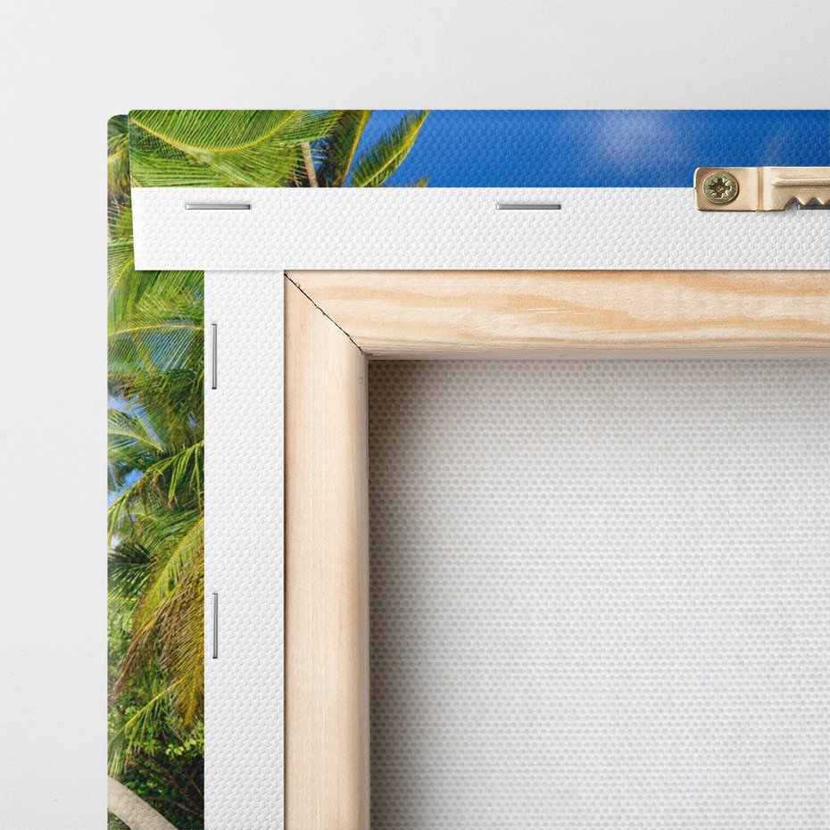 Obraz na płótnie - plaża, morze, palmy