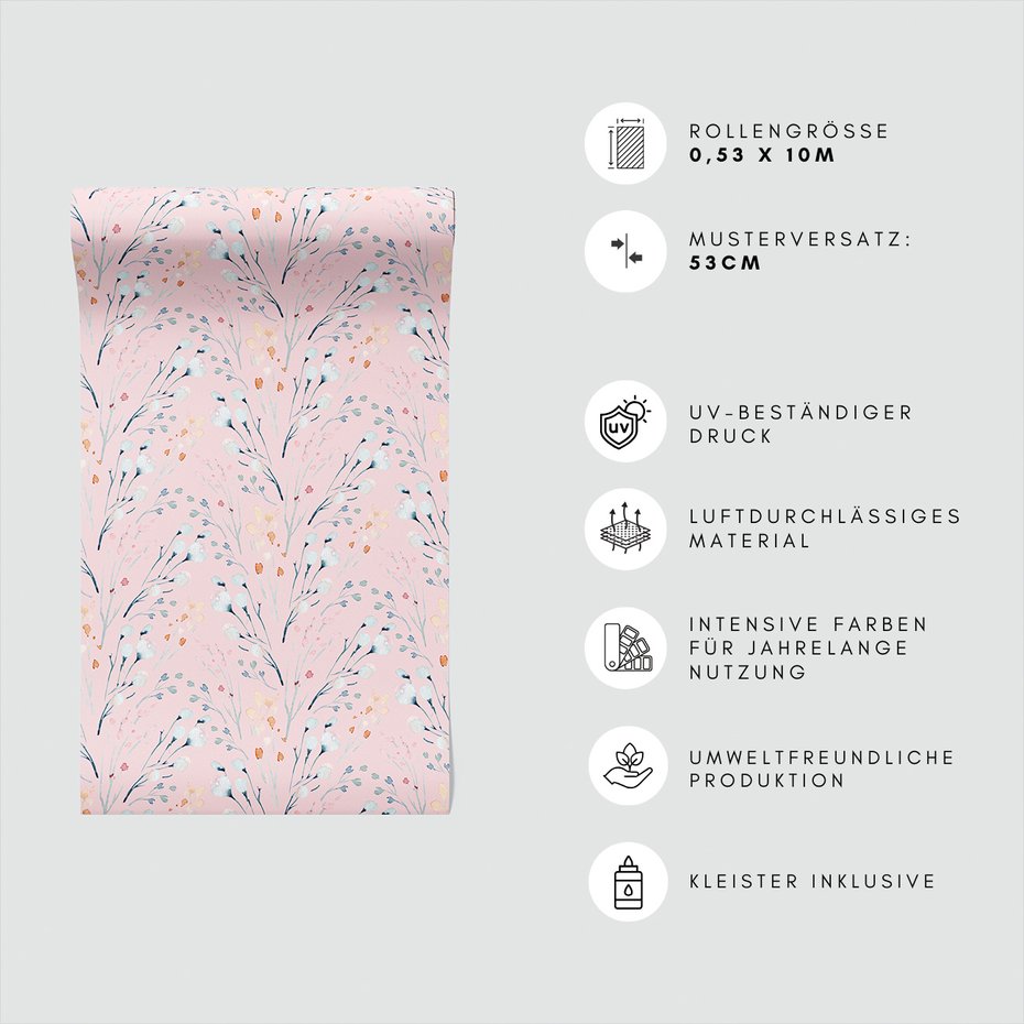 Tapeta - gałązki, pąki, tło