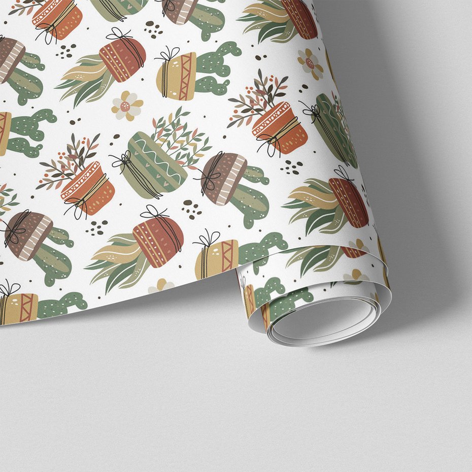 Tapeta - kwiaty, doniczka, kaktus