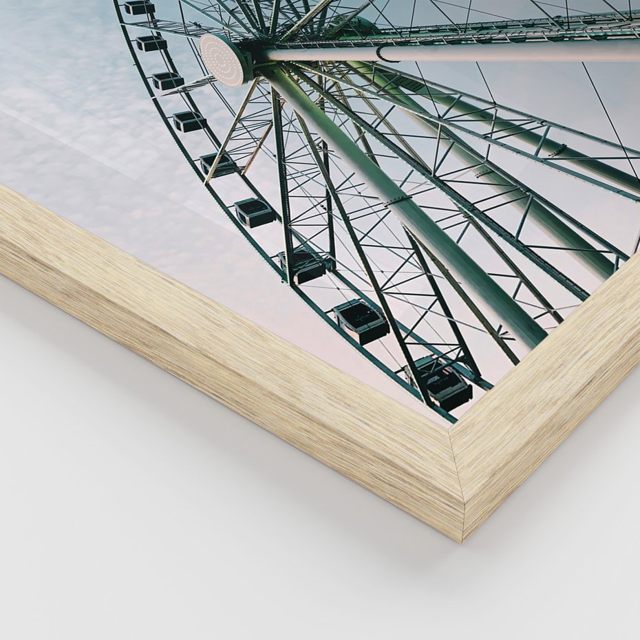 Zestaw obrazy w ramie, plakaty - wakacje, plaża, piasek - rama drewno