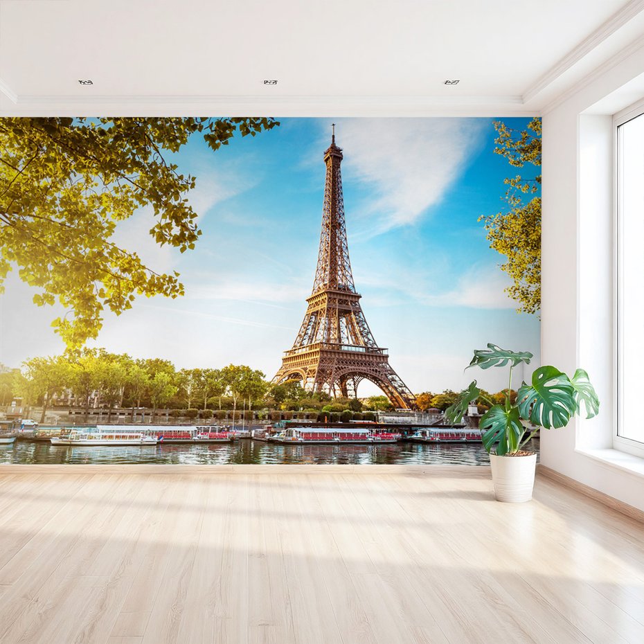 Fototapeta - Paryż, Wieża Eiffla, rzeka
