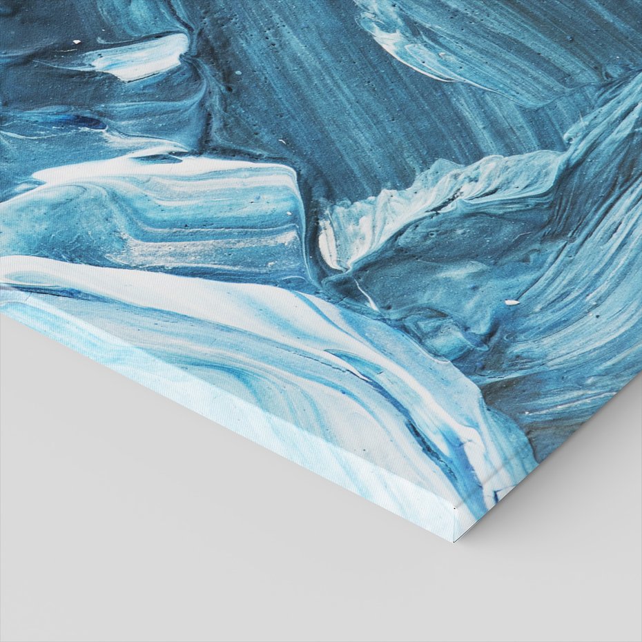 Obraz na płótnie - abstrakcja, farba, niebieski