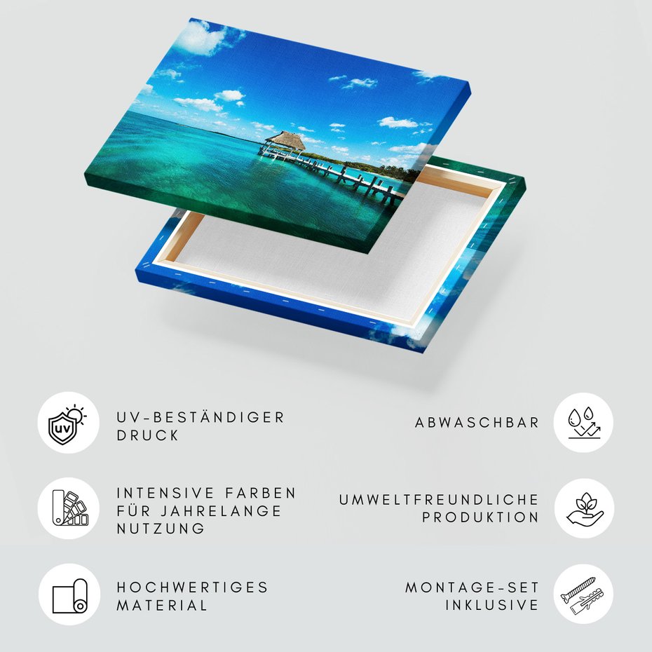 Obraz na płótnie - morze, plaża, pomost