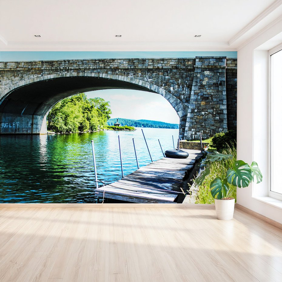 Fototapeta - most, woda, krajobraz