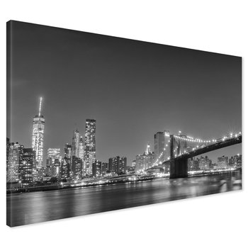 Obraz na płótnie - miasto, most, noc