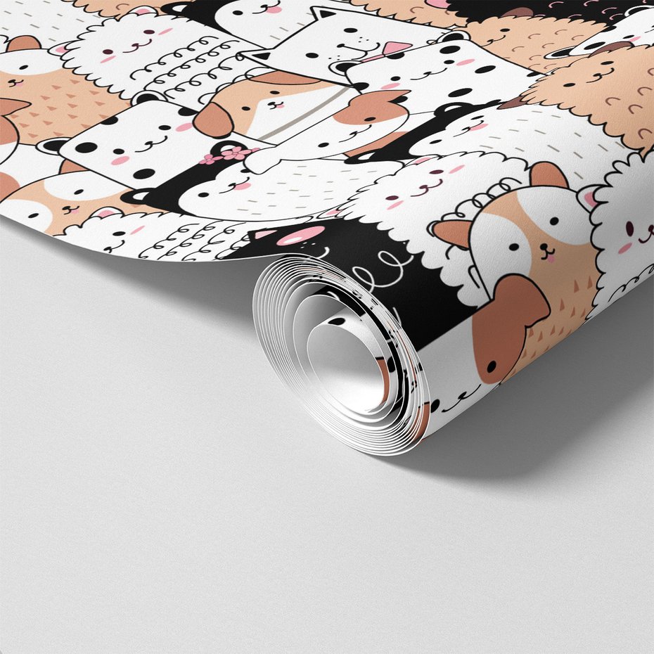 Tapeta - dziecięca, psy, koty,