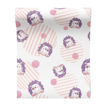 Tapeta - dziecięca, jeże, kropki,