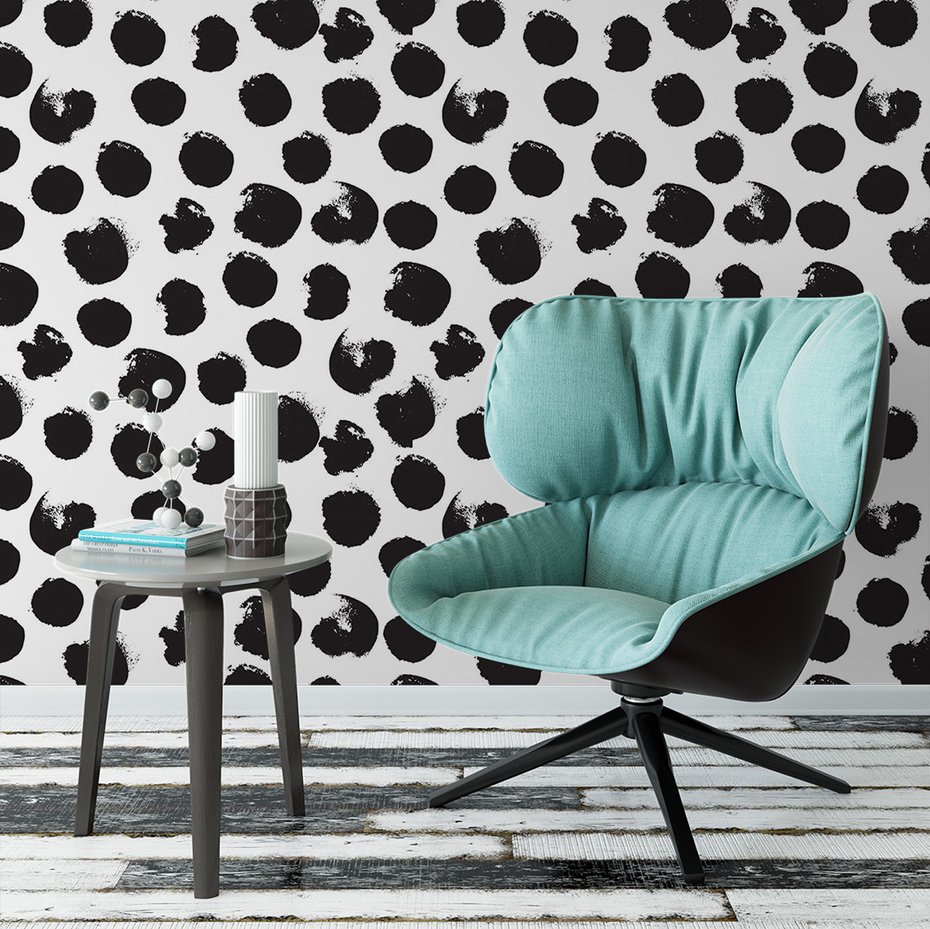 Tapeta - kropki, farba, tło