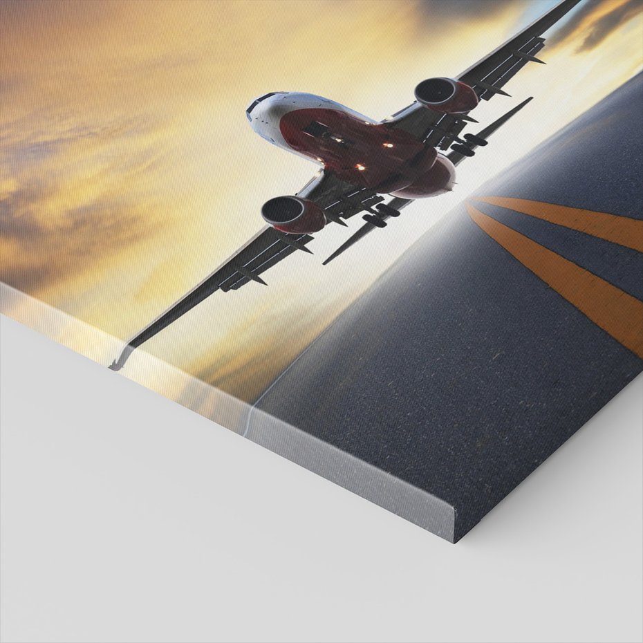 Obraz na płótnie - samolot, lotnisko, start