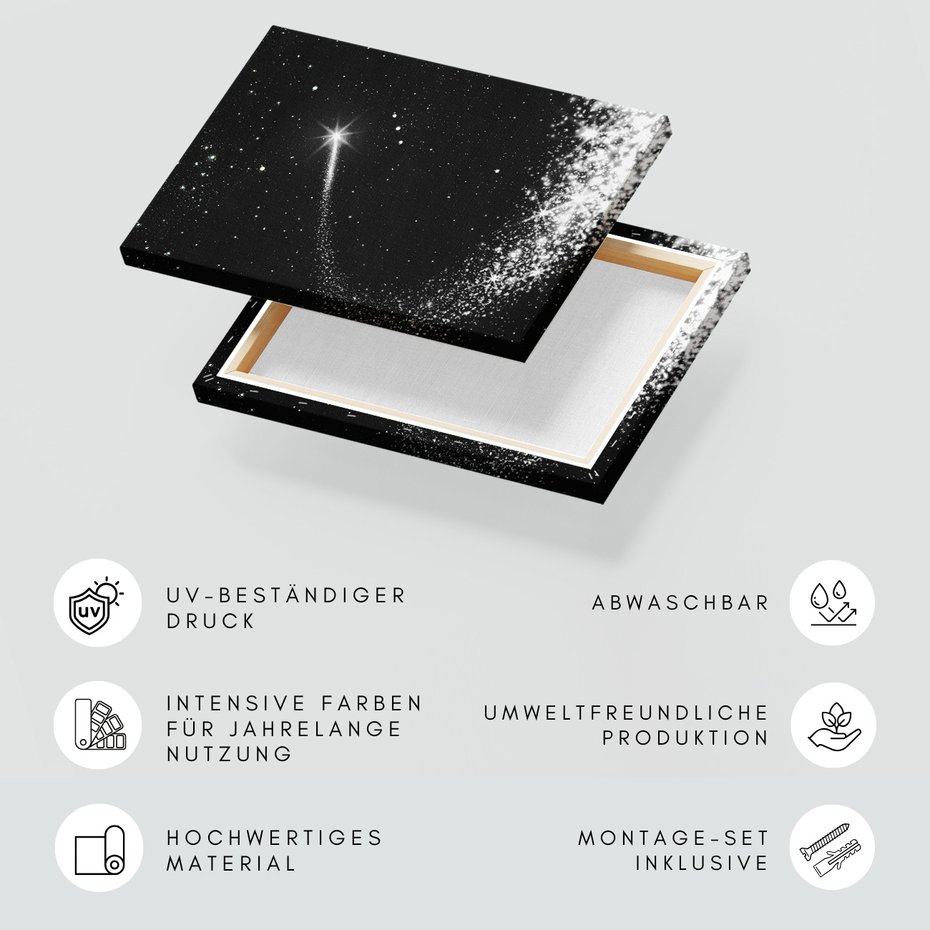 Obraz na płótnie - gwiazda, przestrzeń, noc