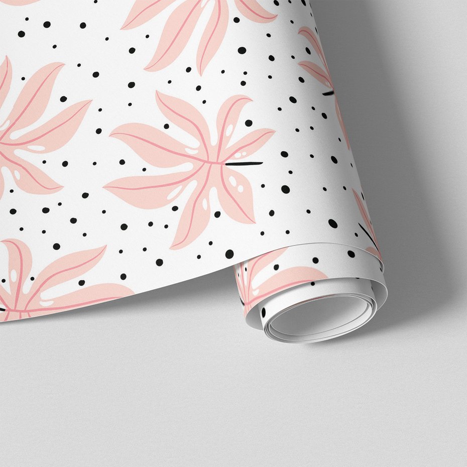 Tapeta - liście, kropki, natura