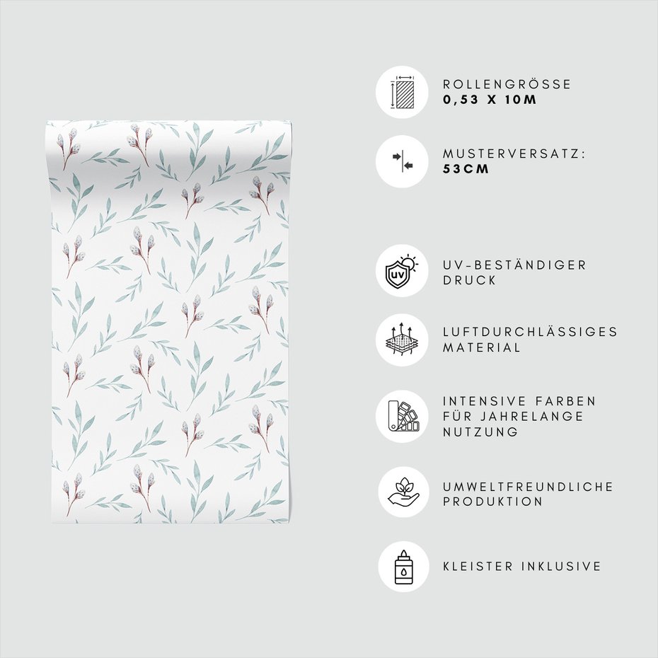 Tapeta - liście, gałązki, wiosna