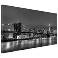 Obraz na płótnie - most, miasto, noc