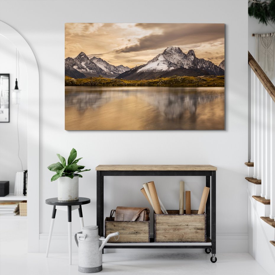 Obraz na płótnie - góry, jezioro, krajobraz