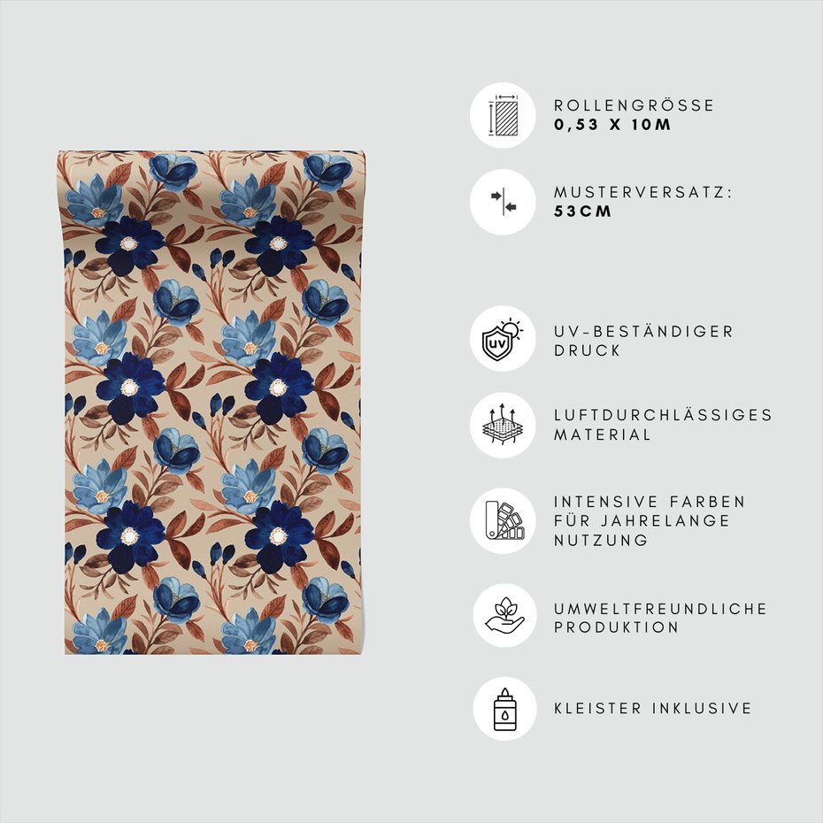 Tapeta - kwiaty, liście, tło