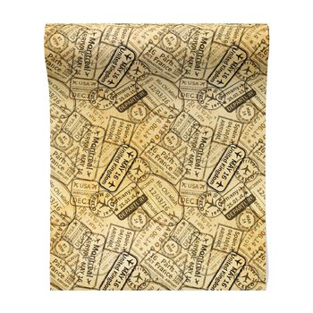 Tapeta - pieczątki, paszport, podróż