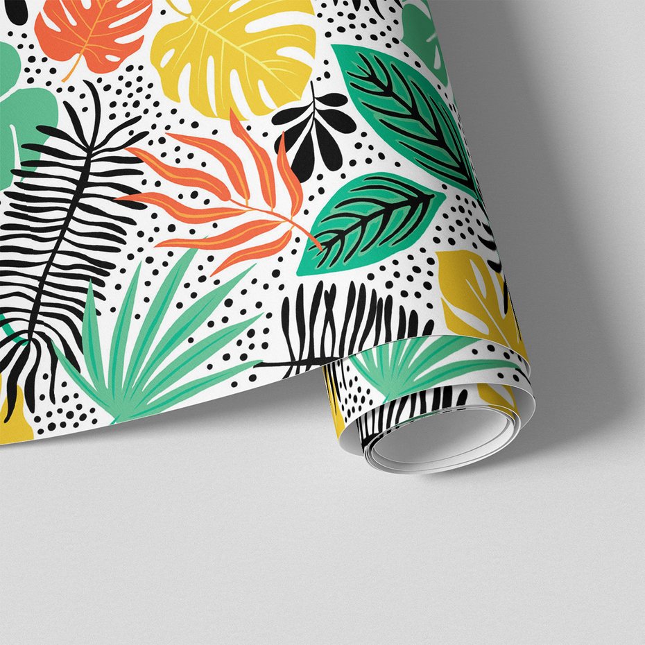 Tapeta - liście, kropki, roślinność