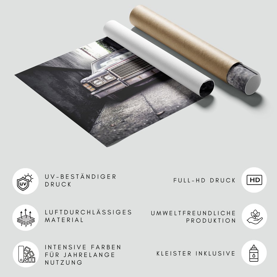 Fototapeta - samochód, ulica, klasyczny