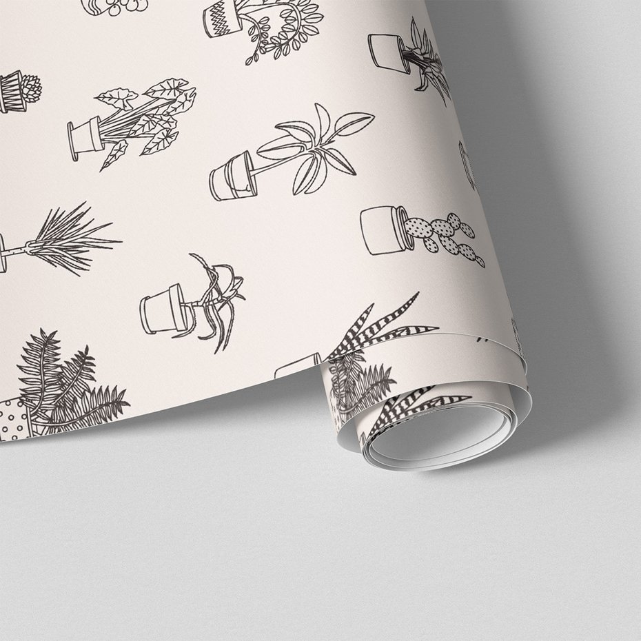 Tapeta - rośliny, doniczki, liście