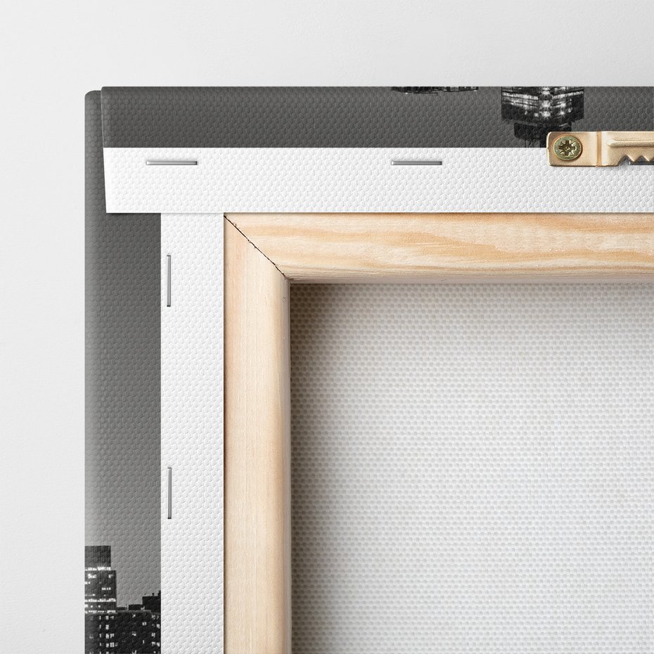 Obraz na płótnie - miasto, most, budynki