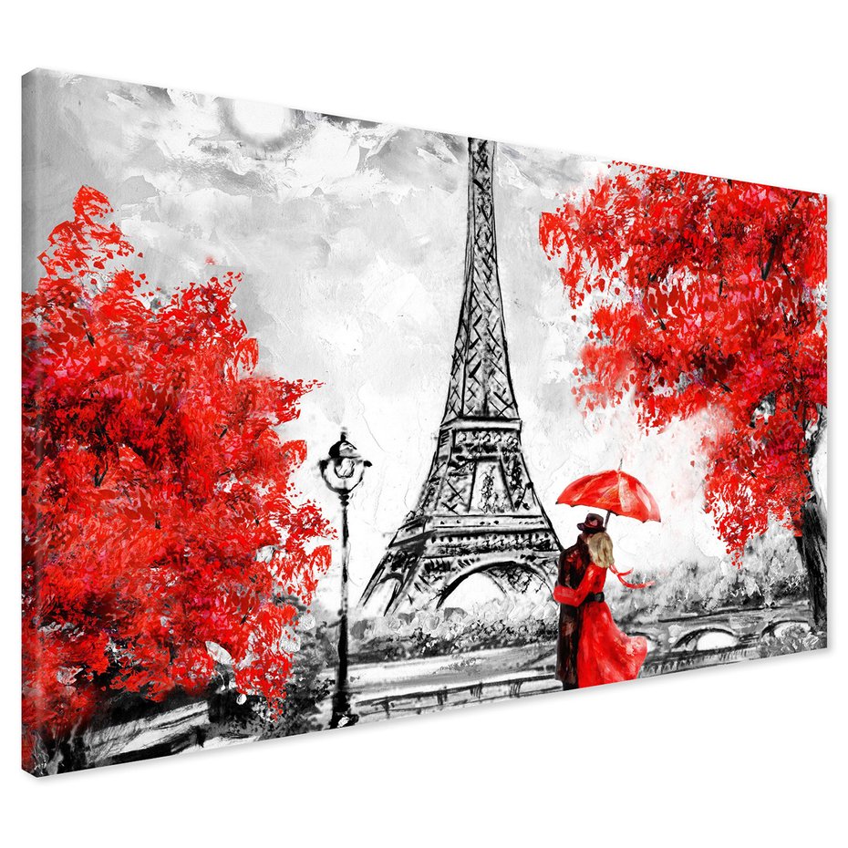 Obraz na płótnie - Paryż, wieża Eiffla, miłość