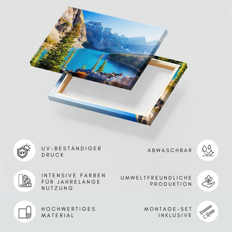 Obraz na płótnie - góry, jezioro, lasy