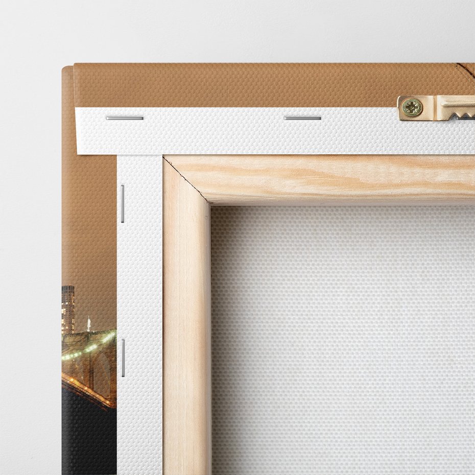 Obraz na płótnie - most, miasto, noc