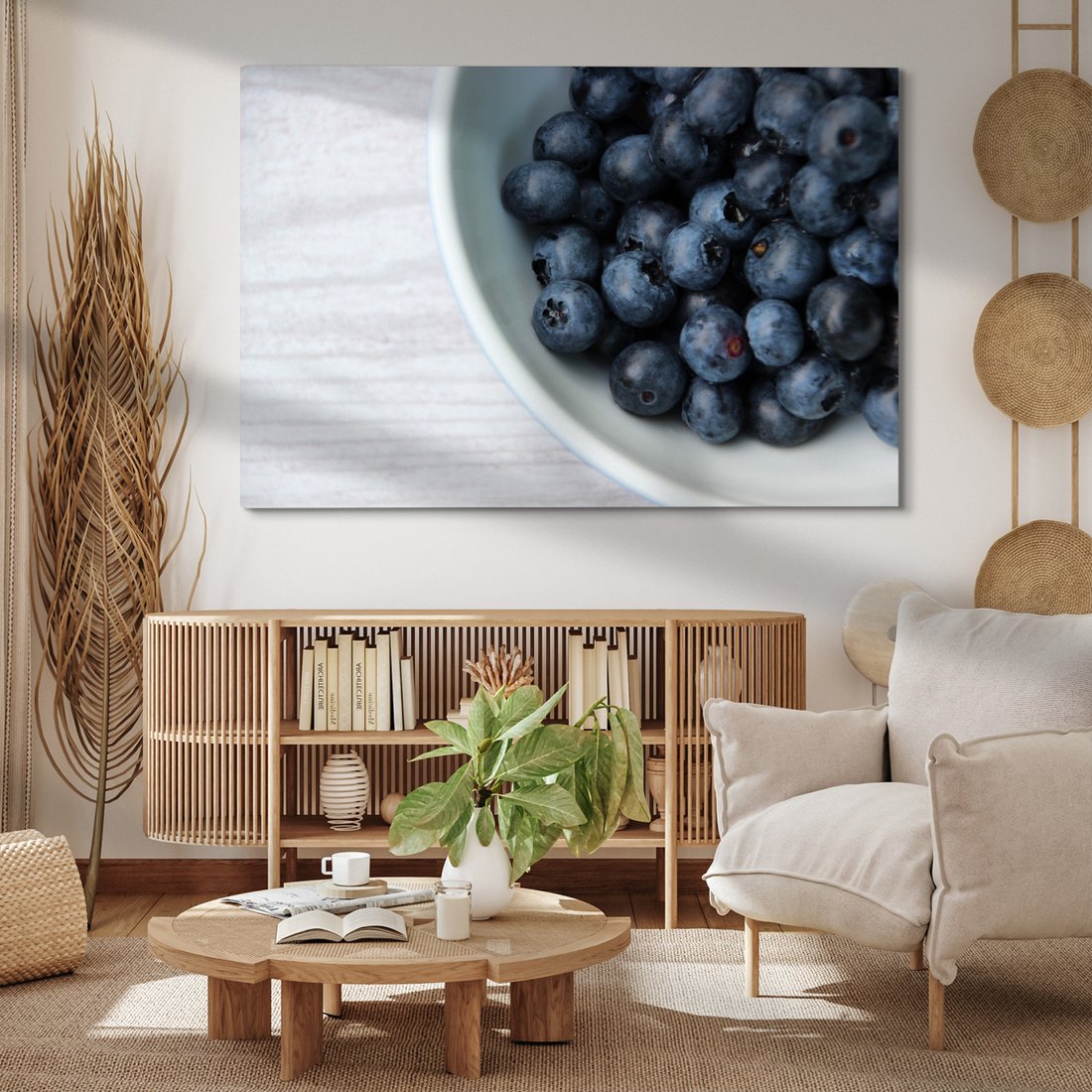 Obraz na płótnie - jagody, miska, jedzenie