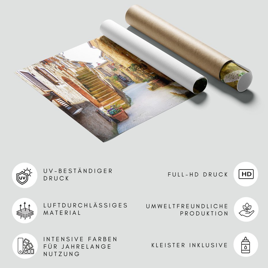 Fototapeta - uliczka, miasto, schody