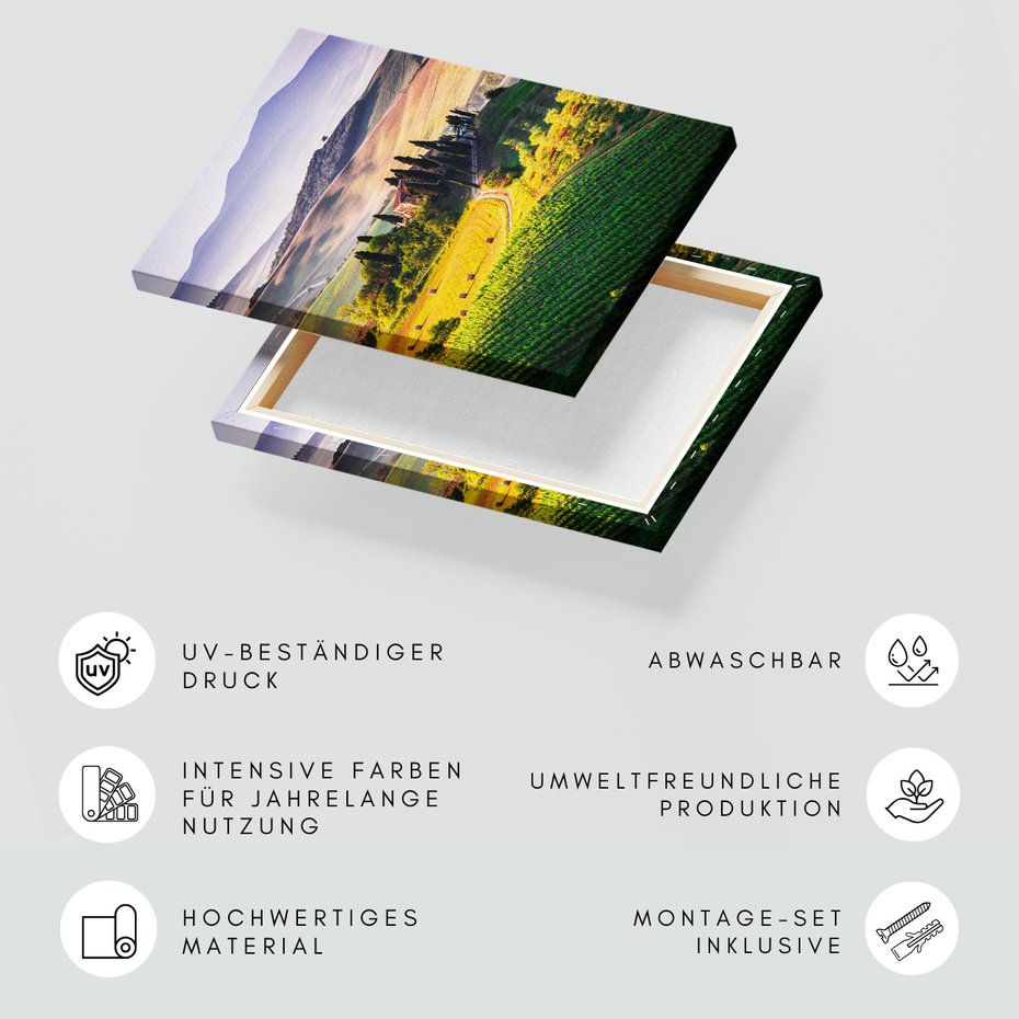 Obraz na płótnie - Toskania, krajobraz, wzgórza