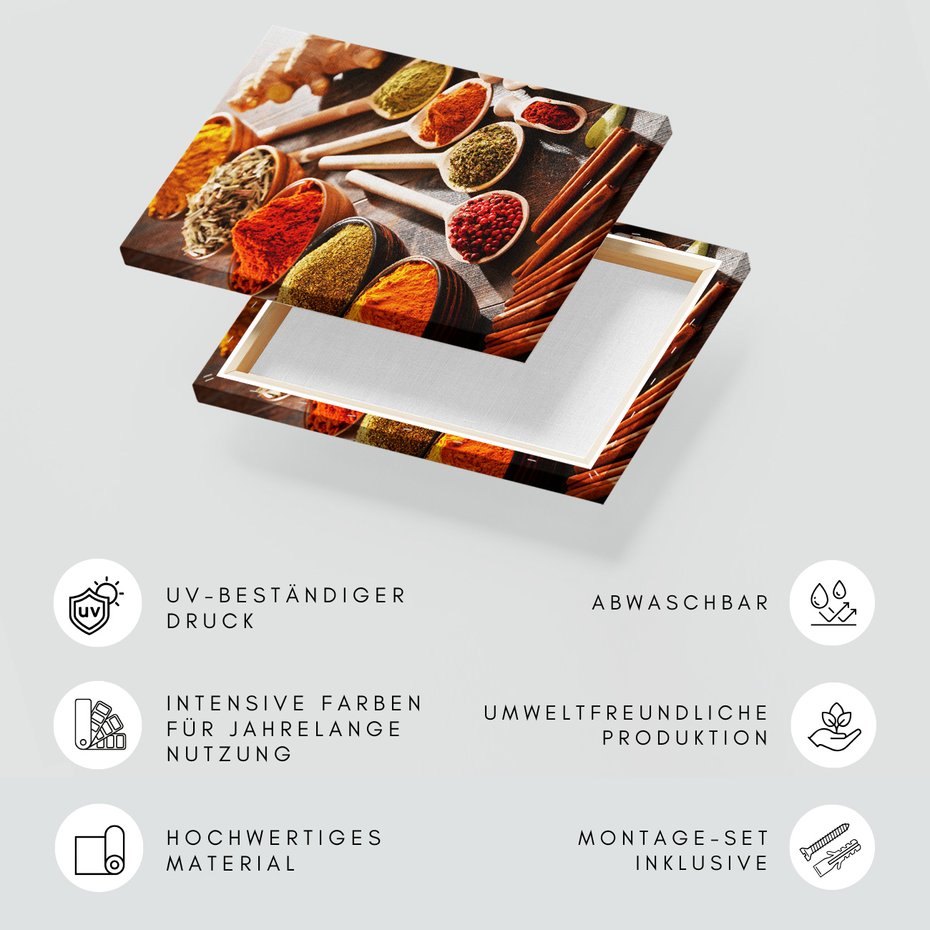 Obraz na płótnie - przyprawy, zioła, jedzenie