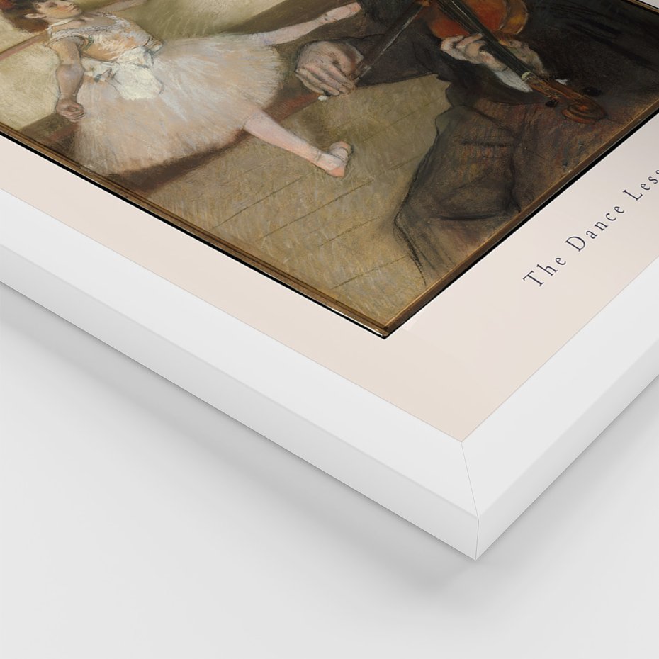 Zestaw obrazy w ramie, plakaty - balet, tancerki, Degas - rama biała