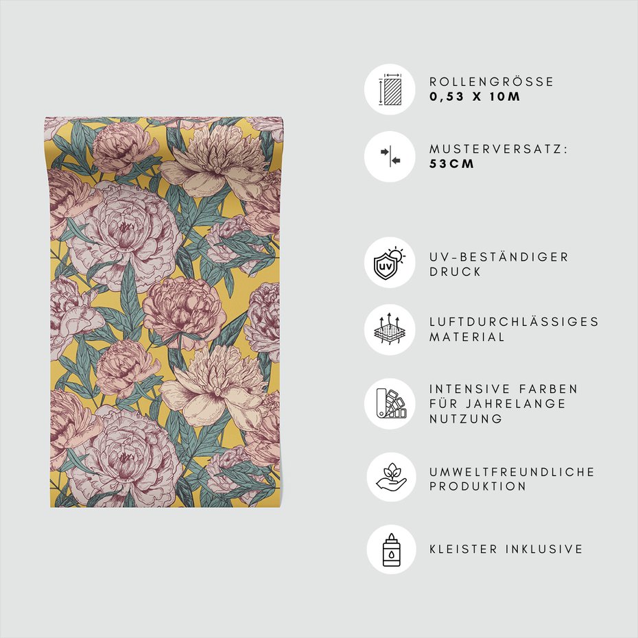 Tapeta - kwiaty, liście, tło