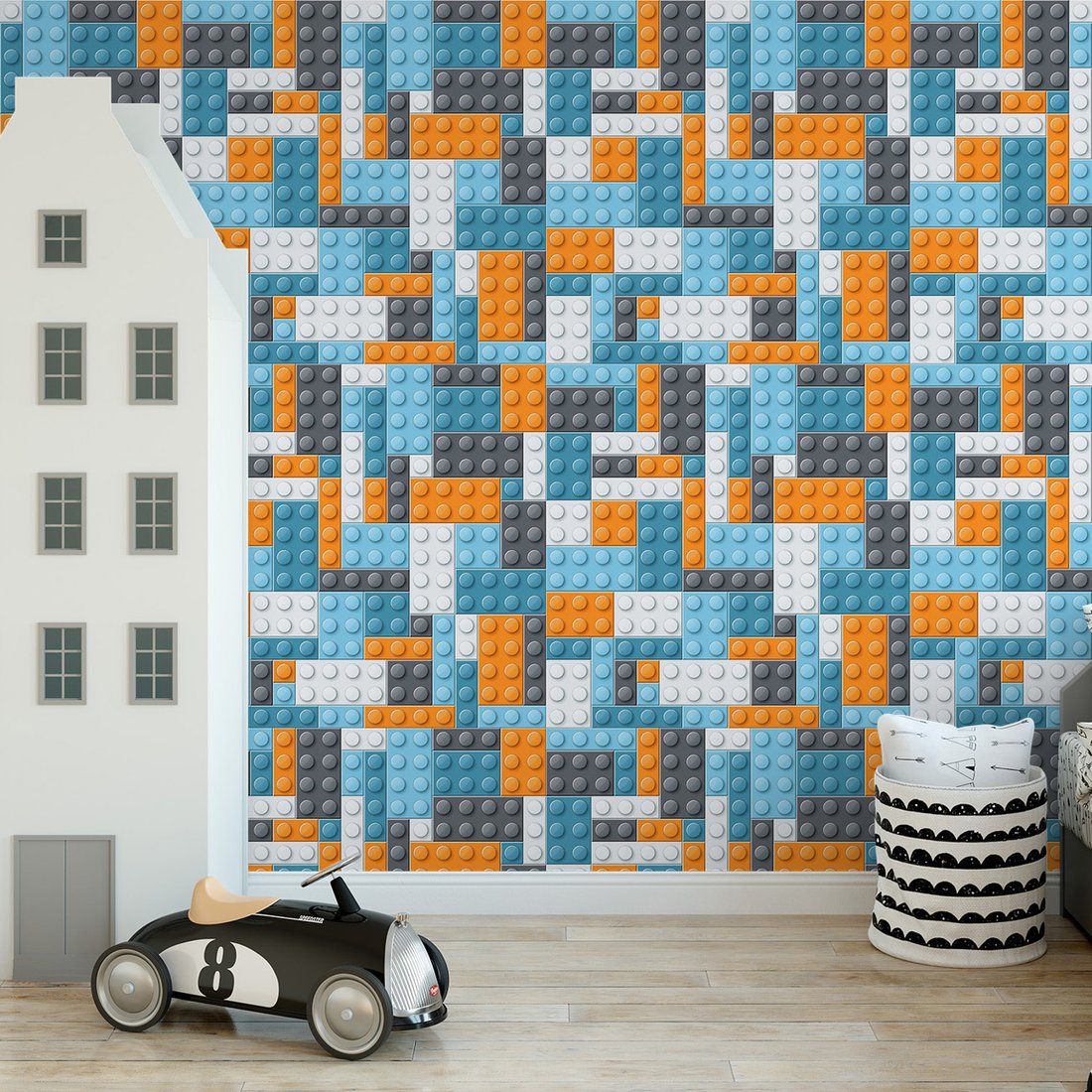 Tapeta - dziecięca, klocki, zabawki, konstrukcja