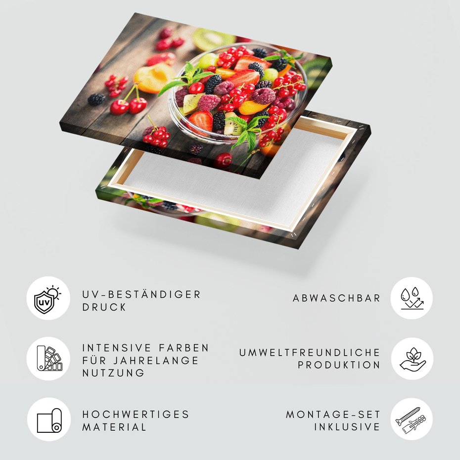 Obraz na płótnie - owoce, deser, słodki