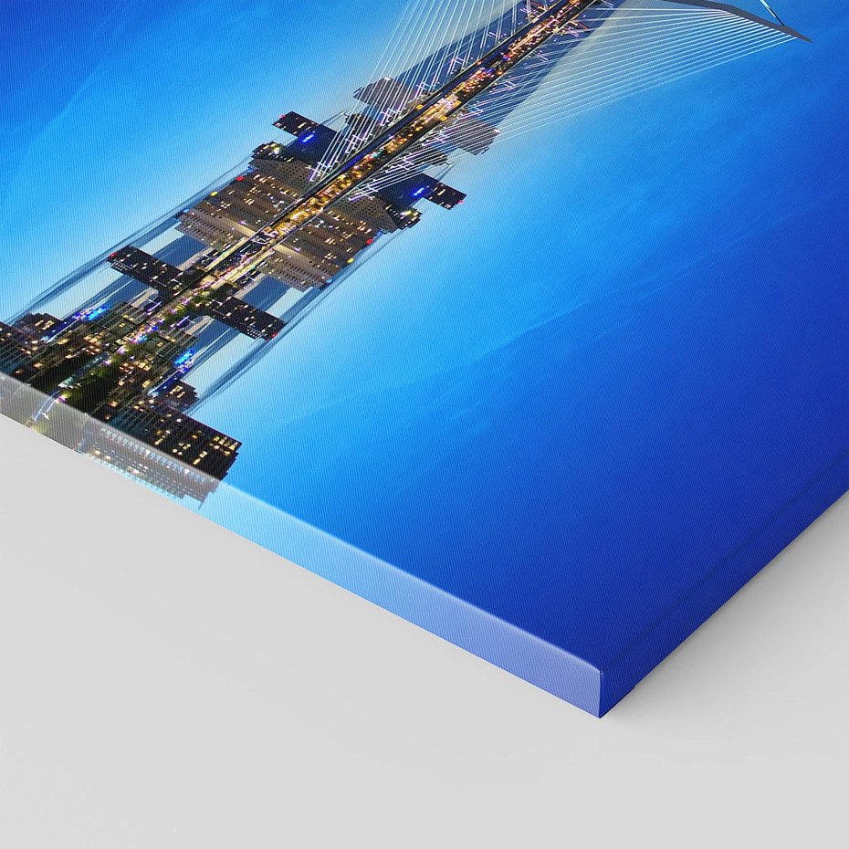 Obraz na płótnie - miasto, noc, budynki