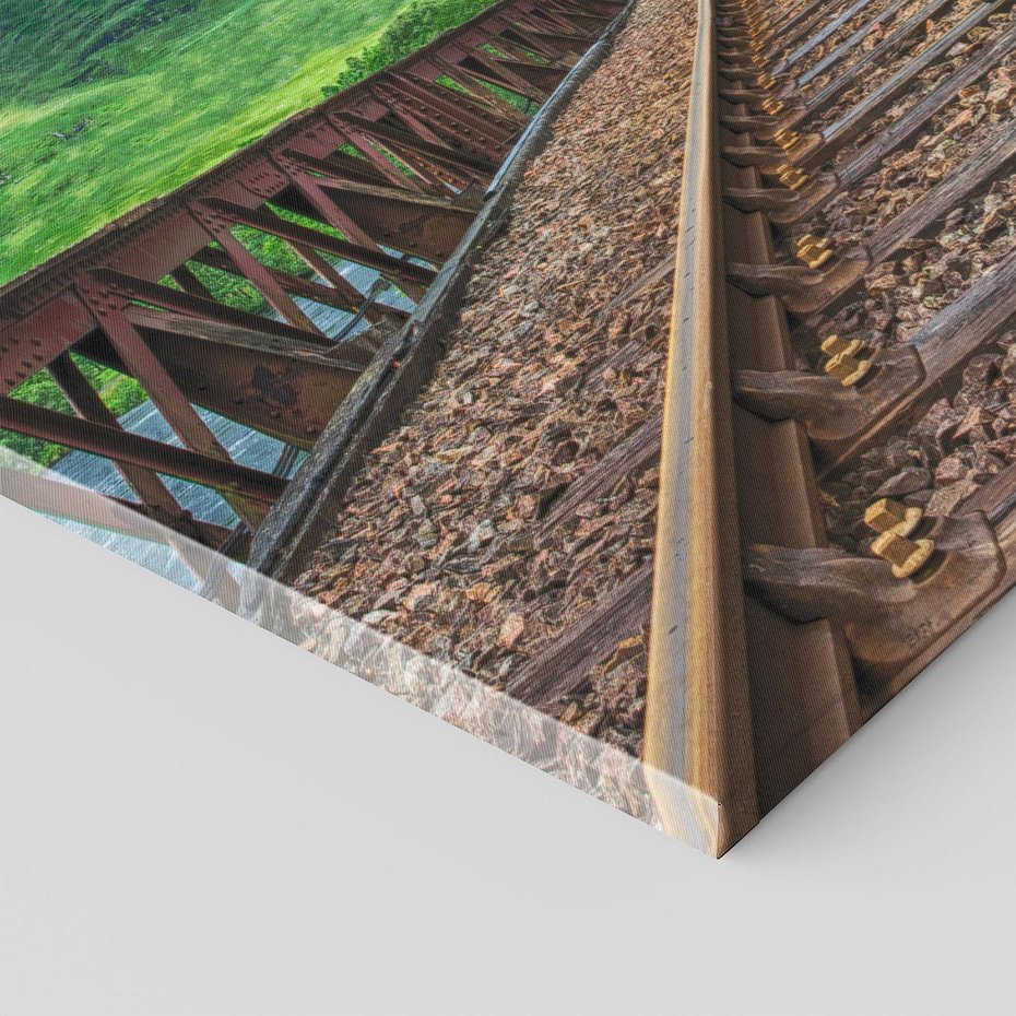 Obraz na płótnie - most, góry, tory