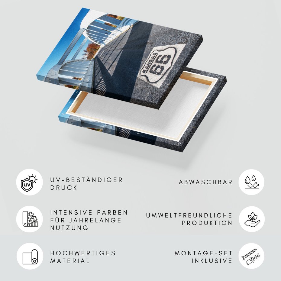 Obraz na płótnie - most, droga, Kansas