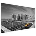 Obraz na płótnie - miasto, most, taksówka