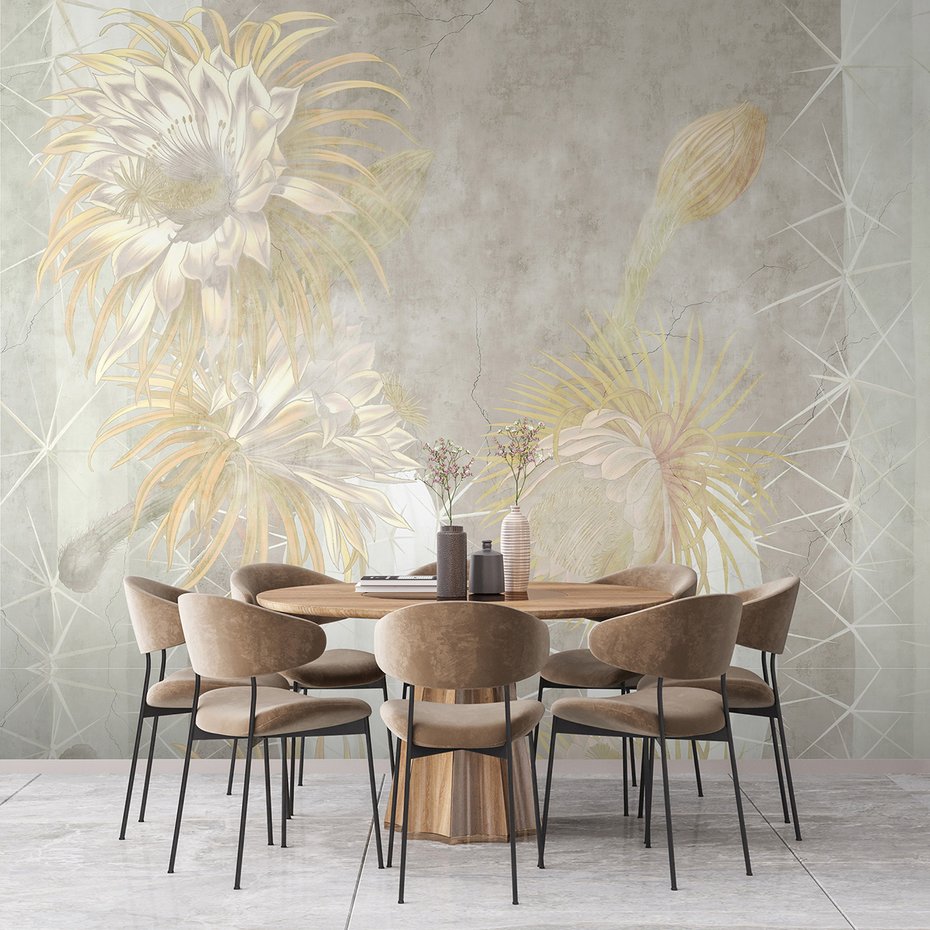 Fototapeta - loft, kwiaty, kaktusy