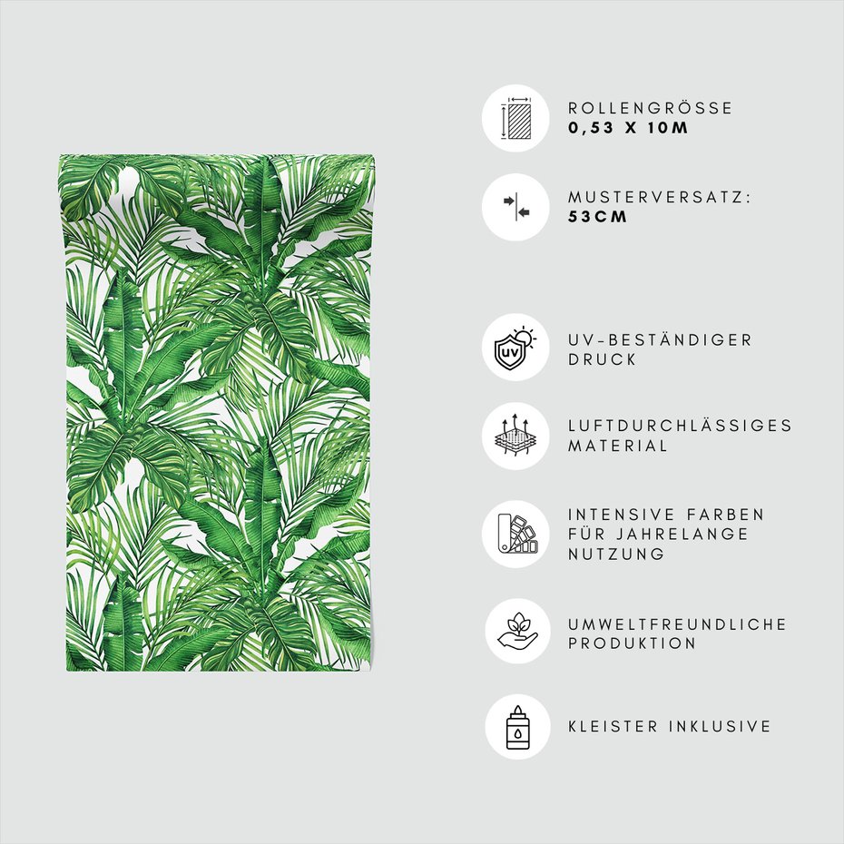 Tapeta - liście, dżungla, tropikalny